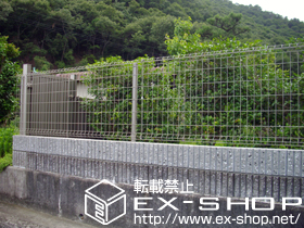 のフェンス・柵 イーネットフェンス 1F型　自由柱 施工例