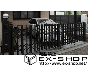 のカーゲート アルシャインII HW型Aタイプ ノンレール 両開き 施工例