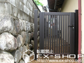 の門扉 シャレオR4型 片開き 柱使用 施工例