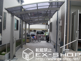 のカーポート カーブポートシグマIII 縦連棟 積雪〜20cm対応＋着脱式サポート＜4本＞ 施工例