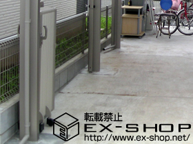 のカーゲート レイオス1型 ノンレール 片開き 施工例