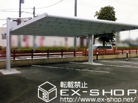 のカーポート 4Gワイド　積雪〜20ｃｍ対応+パネル抜け防止材 施工例