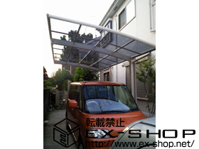 のカーポート プレシオスポート 積雪〜20cm対応+着脱式補助柱　2本入り 施工例