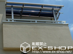 のバルコニー・ベランダ屋根 プレシオステラス R型 屋根タイプ 積雪〜20cm対応＋吊り下げ物干し　標準　2本入 施工例