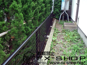 のフェンス・柵 レスティナメッシュフェンス2型 自由柱施工 施工例