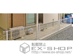 のフェンス・柵 イーネットフェンス1F型 自由柱タイプ 施工例