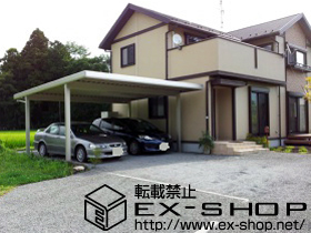 のカーポート レオンポートneo 2台用　角柱タイプ　積雪〜50cm対応 施工例