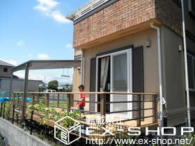 のウッドデッキ リコステージII ＋リコステージII デッキフェンス 施工例