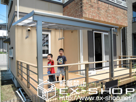 のテラス屋根 ライザーテラスII F型 テラスタイプ 単体 積雪〜20cm対応 施工例