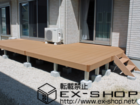 のウッドデッキ リウッドデッキ 200 連棟+リウッドステップ4型 施工例