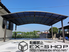 のカーポート カーブポートシグマIII ワイド 積雪〜20cm対応 施工例