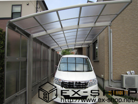 のカーポート レイナポート 延長 積雪〜20cm対応＋サイドパネル 施工例