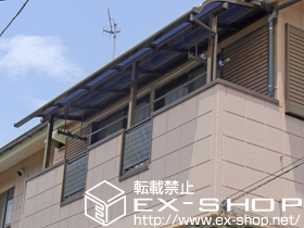 のバルコニー・ベランダ屋根 ライザーテラスII R型 屋根タイプ 連棟 積雪〜20cm対応 施工例