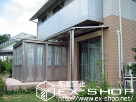 のテラス屋根 ライザーテラスII F型 テラスタイプ 単体 積雪〜20cm対応 施工例