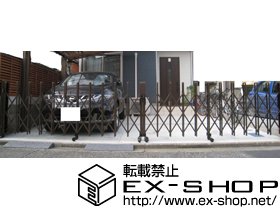 のカーゲート トリップゲート PB型 ノンレール 両開き 施工例