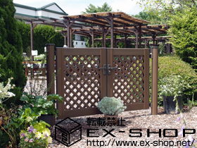 の門扉 ステイウッド門扉2型 両開き 支柱A仕様 施工例