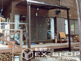 のテラス屋根 ヴェクターテラス R型 テラスタイプ 単体 積雪〜20cm対応 施工例