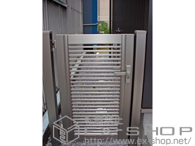 の門扉 プリレオR1型 片開き 柱使用 施工例