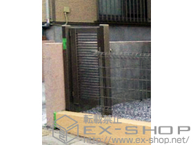 の門扉 プレリオＲ1型門扉　片開き　柱仕様 施工例