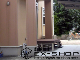 のウッドデッキ リウッドデッキ200+部分段床（2段）部材一式 施工例