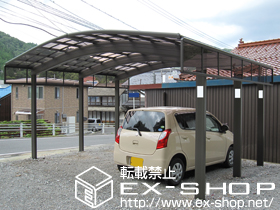 のカーポート レグナスポートシグマIII 3000 ワイド 積雪〜100cm対応＋サイドパネル 1段 H500 2枚（両サイド） 施工例