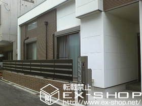 のフェンス・柵 ライフモダンII YP型フェンス 複合色 フリーポールタイプ 施工例