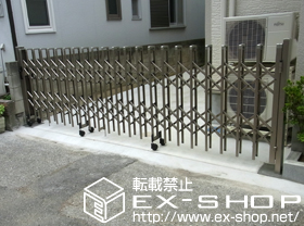 のカーゲート トリップゲート 傾斜地専用型 ノンレール 片開き 施工例