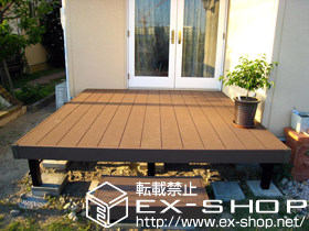 のウッドデッキ リウッドデッキ 200 単体＋独立式リウッドステップ 施工例