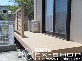 のウッドデッキ リウッドデッキ 200 単体+リウッドデッキ 200　デッキフェンス2型 施工例