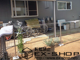 のフェンス・柵 イーネットフェンス1F型 自由柱タイプ 施工例