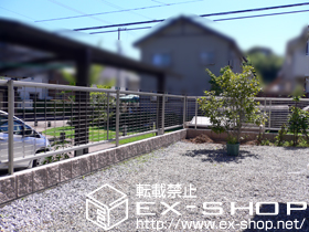 のフェンス・柵 レスティナメッシュフェンス1型　自由柱タイプ 施工例