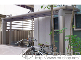 のサイクルポート・駐輪場 カーブパークシグマIII オープンタイプ 積雪〜30cm対応 施工例