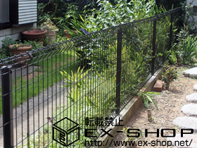 のフェンス・柵 イーネットフェンス1F型 自由柱タイプ 施工例