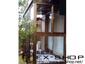 のテラス囲い・サンルーム ほせるんですII F型 床納まり 積雪〜20cm対応+網戸3方/側面付け物干し 施工例