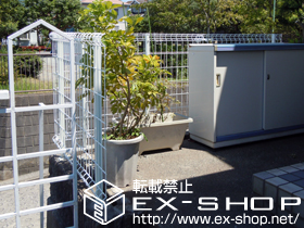 のフェンス・柵 ハイグリッドフェンスUF8型 フリーポールタイプ 施工例