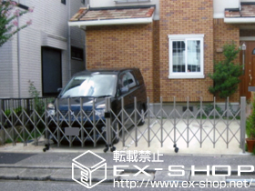 のカーゲート トリップゲート PA型 ノンレール 両開き 施工例