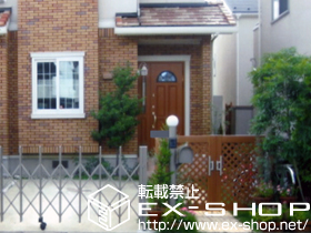 の門扉 ステイウッド門扉2型 両開き　支柱A使用 施工例