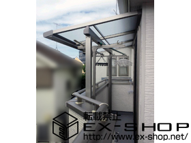 のバルコニー・ベランダ屋根 ライザーテラスII F型 屋根タイプ 単体　積雪〜20cm対 施工例