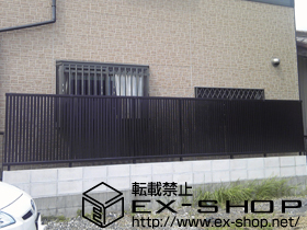 のフェンス・柵 エクスラインフェンス6型　自由柱タイプ 施工例