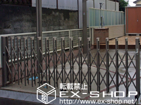 のカーゲート アルシャインII M型Aタイプ ノンレール 両開き 施工例