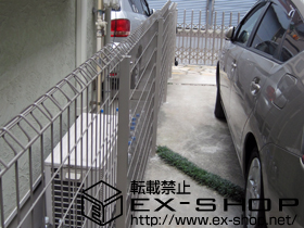 のフェンス・柵 イーネットフェンス1F型 自由柱タイプ 施工例