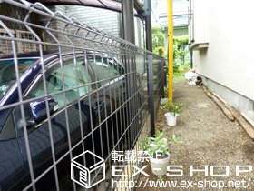 のフェンス・柵 イーネットフェンス 1F型 自由柱タイプ 施工例