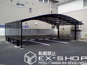 のカーポート リベルポートシグマIII 3台用 積雪〜20cm対応＋サイドパネル 2段（H800＋H800） ロング柱23用 施工例