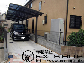 のカーポート カーブポートシグマIII 縦連棟　積雪〜30ｃｍ対応 施工例