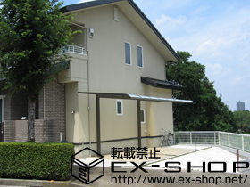 のカーポート レガーナポートシグマIII 雨樋あり 積雪〜20cm対応＋くさり樋セット×1 施工例