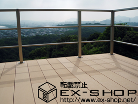 のウッドデッキ リウッドデッキ200＋シンプルモダンデッキフェンス2型 施工例