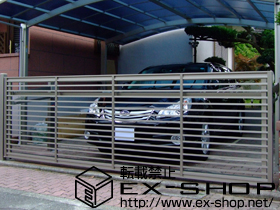 のカーゲート ワイドオーバードアS1型 手動式 施工例