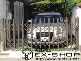 のカーゲート アルシャインII HW型Aタイプ ノンレール 片開き 施工例