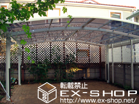 のカーポート カーブポートシグマIII ワイド 積雪〜20cm対応+柱ガード 施工例