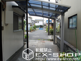 のカーポート カーブポートシグマIII 積雪〜20cm対応＋収納式物干し 標準 2本入×1セット 施工例